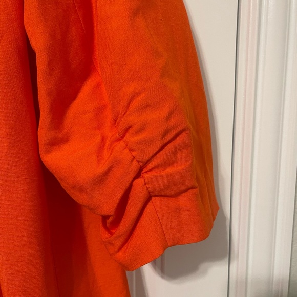 Kasper Bright Orange Linen Blazer 22W - Picture 4 of 5